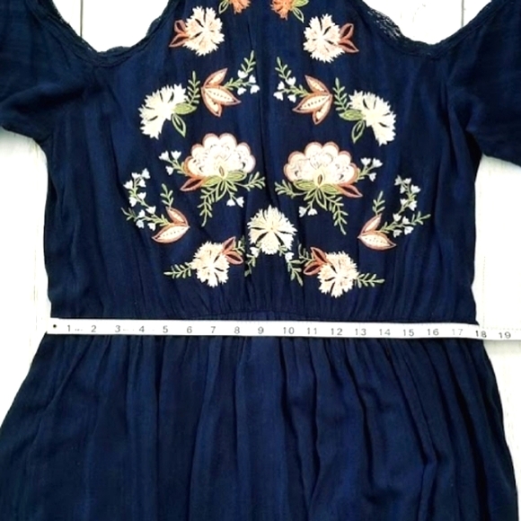 Navy Cold Shoulder Dress | SZ•XXL - Picture 7 of 9